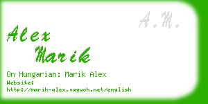 alex marik business card